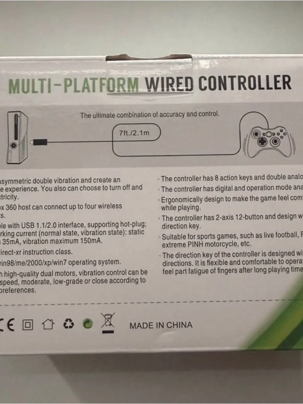 Multi-Platform Wired Game Controller - Black